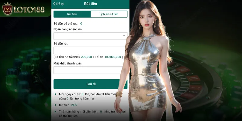 Lưu ý quan trọng khi giao dịch rút tiền LOTO188